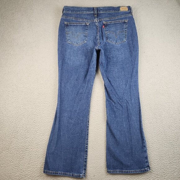 Levi's Jeans Womens Sz 14 Curvy Bootcut Dark Wash 515 Stretch Blue Denim Ladies - Picture 2 of 11